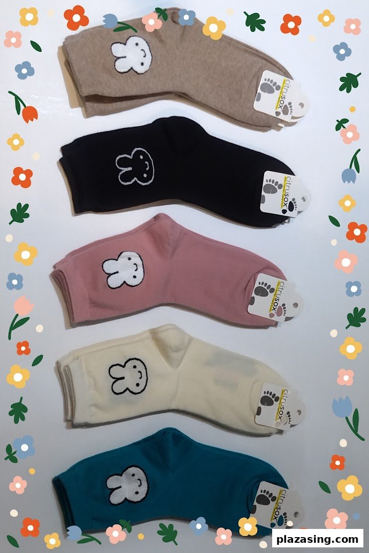 Five pairs of colorful socks featuring Miffy character designs from Citrusox.
