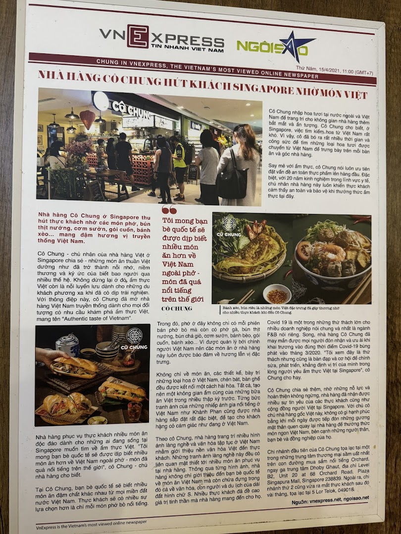 An interior view of Co Chung Vietnamese Restaurant, showing customers dining in a vibrant setting.