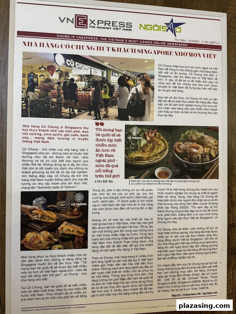 An interior view of Co Chung Vietnamese Restaurant, showing customers dining in a vibrant setting.