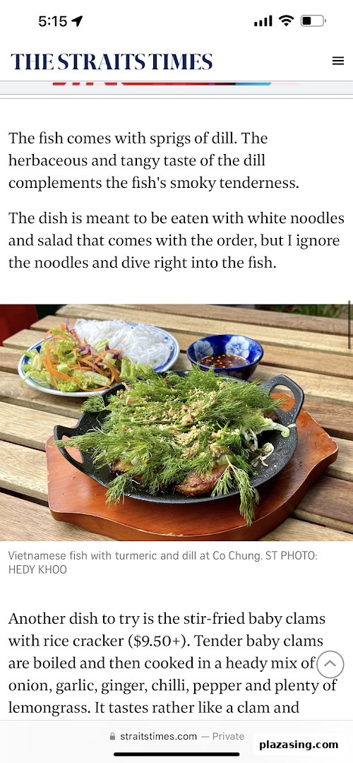 A vibrant Vietnamese fish dish with turmeric and dill, served with noodles and salad.