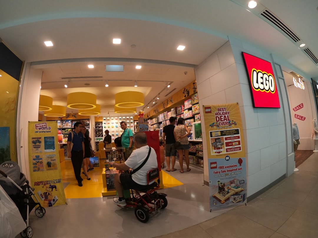 The vibrant entrance of a LEGO Certified Store, inviting visitors to explore a world of bricks.