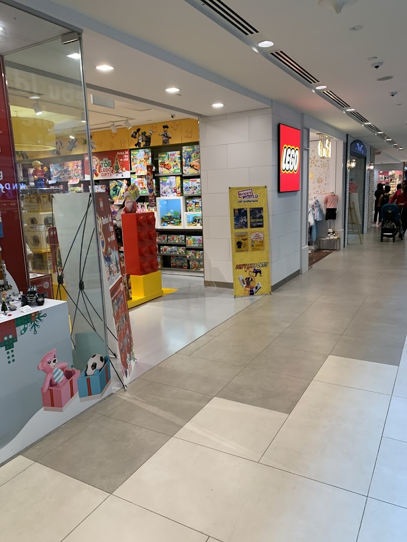 View of the vibrant LEGO Certified Store entrance and colorful interior displays at Plaza Singapura.