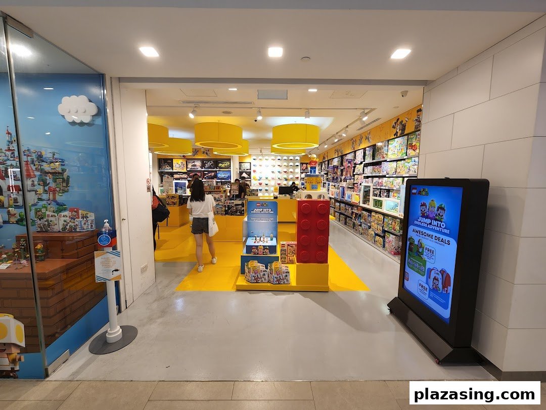 The vibrant entrance of the LEGO Certified Store, inviting visitors into a world of bricks.