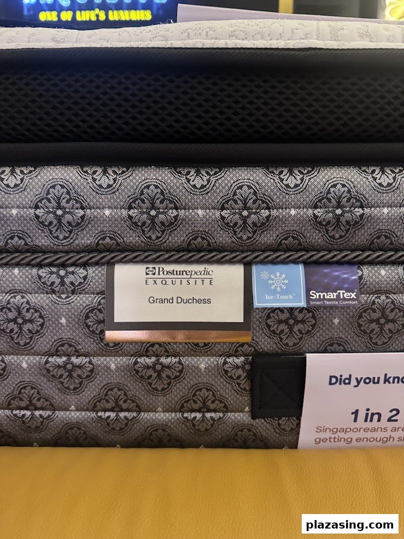 Close-up of a Sealy Posturepedic Exquisite Grand Duchess mattress, highlighting its premium features.