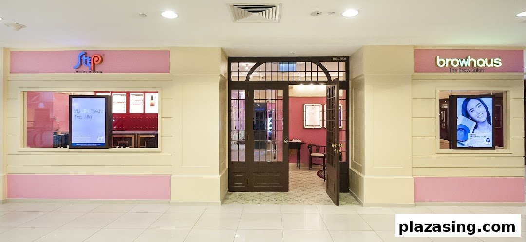 Exterior view of Strip Ministry of Waxing and Browhaus The Brow Salon.