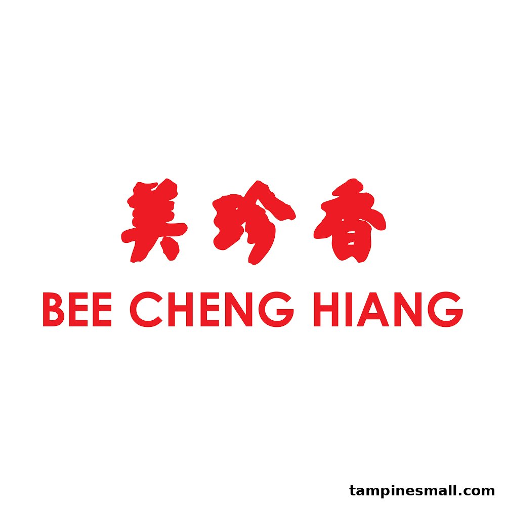 The official logo of Bee Cheng Hiang, featuring its name in red English and Chinese characters on a white background.