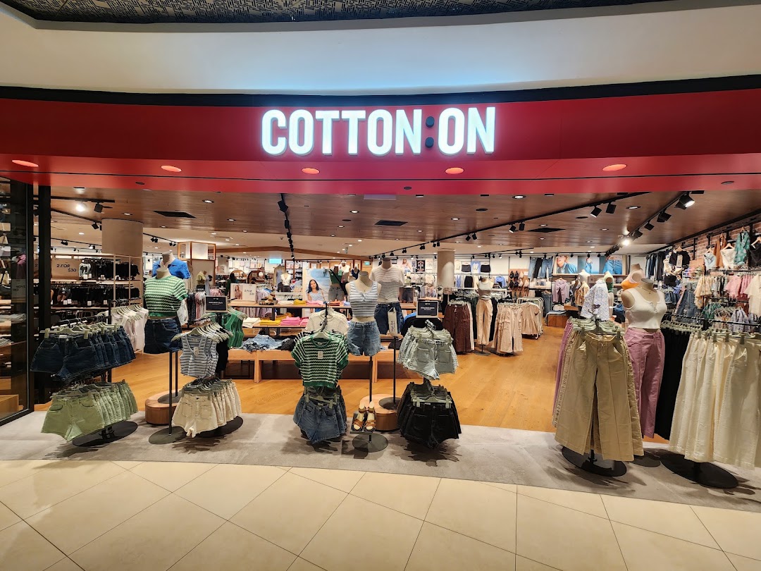 The Cotton On Tampines shop front showcases a vibrant display of trendy apparel and accessories.