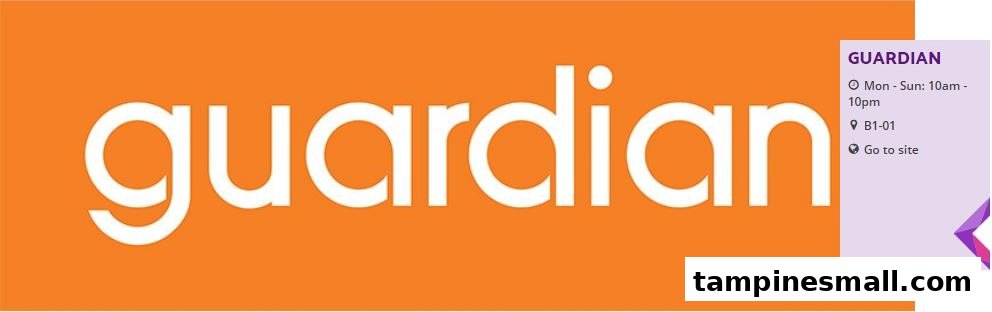 Guardian logo displayed with store hours and location details.