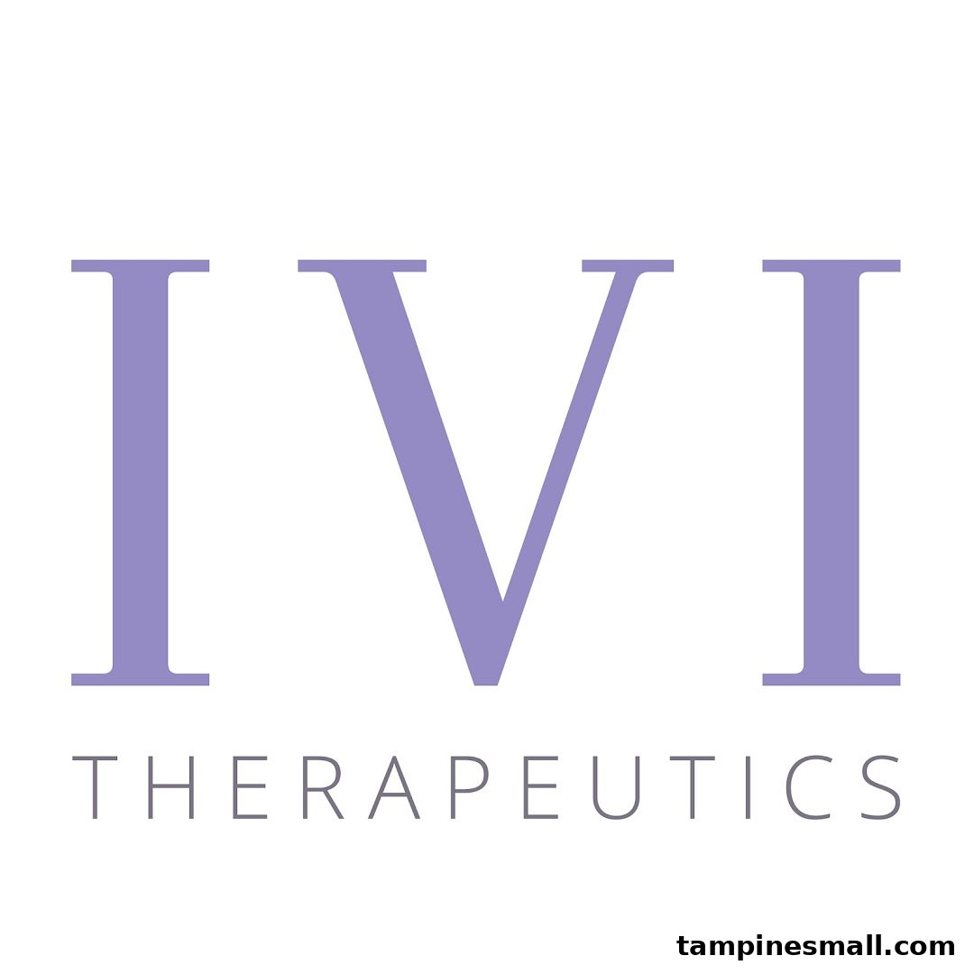 The image displays the purple and grey logo for IVI Therapeutics.