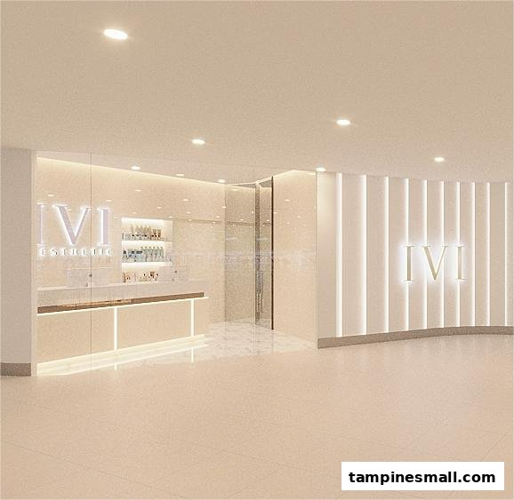 The bright, modern entrance of IVI Therapeutics, featuring a sleek reception and illuminated signage.