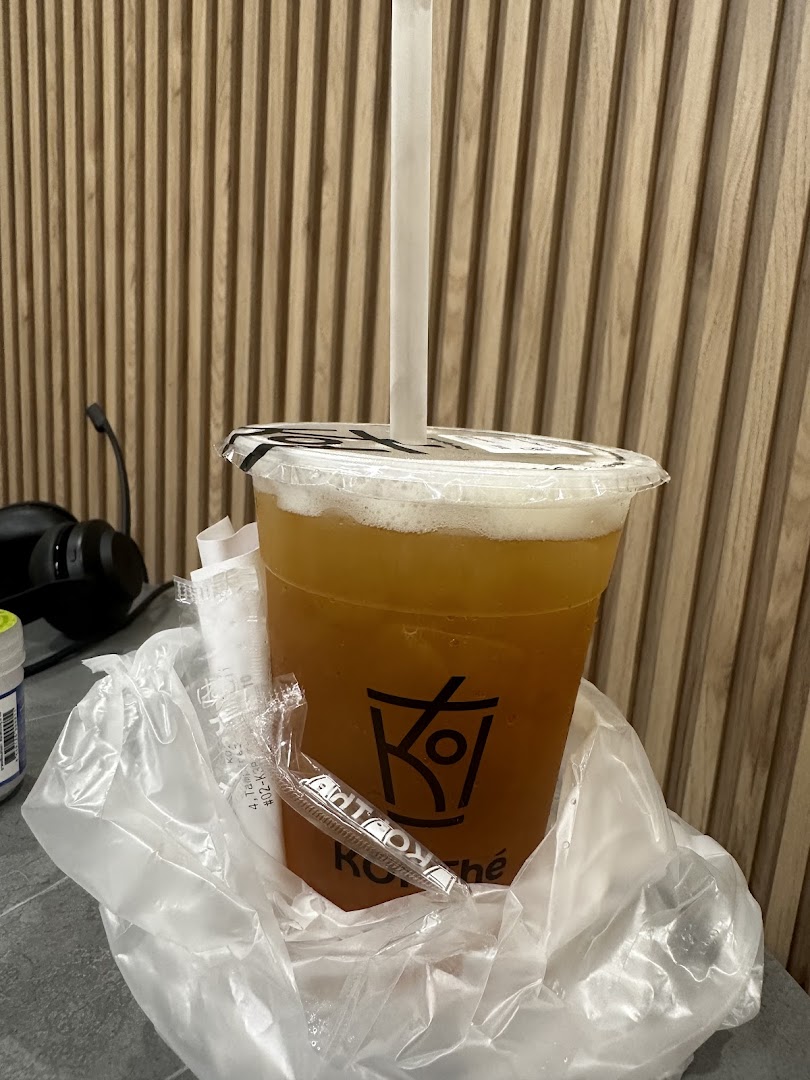 A large, refreshing bubble tea drink from KOI Thé, ready to enjoy.