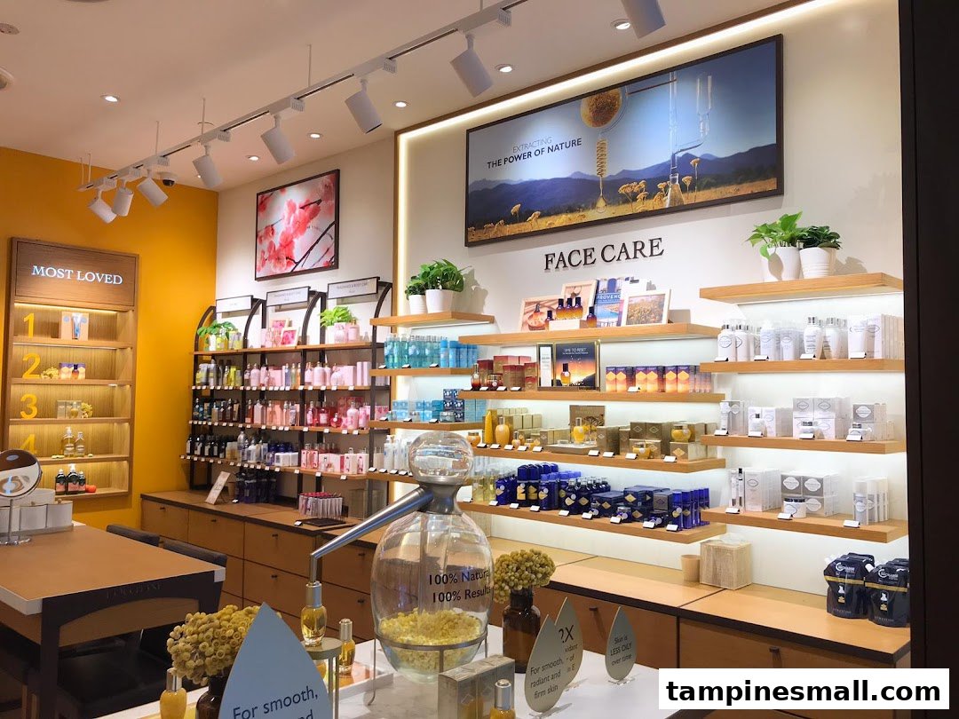 An inviting interior view of L'Occitane, showcasing a wide array of natural beauty and skincare products.