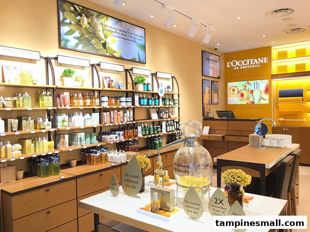 Interior view of a L'Occitane store showcasing a wide range of natural beauty and skincare products.