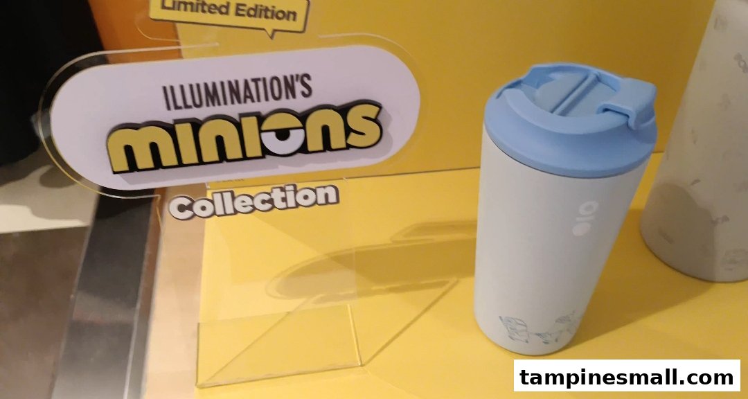 A Montigo tumbler from the Limited Edition Illumination's Minions Collection on display.