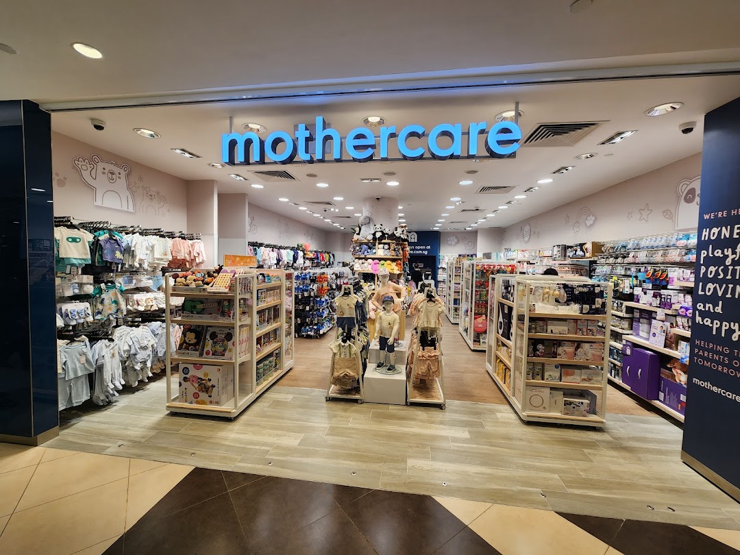 The Mothercare shop entrance displays a wide range of baby and children's products, inviting customers inside.