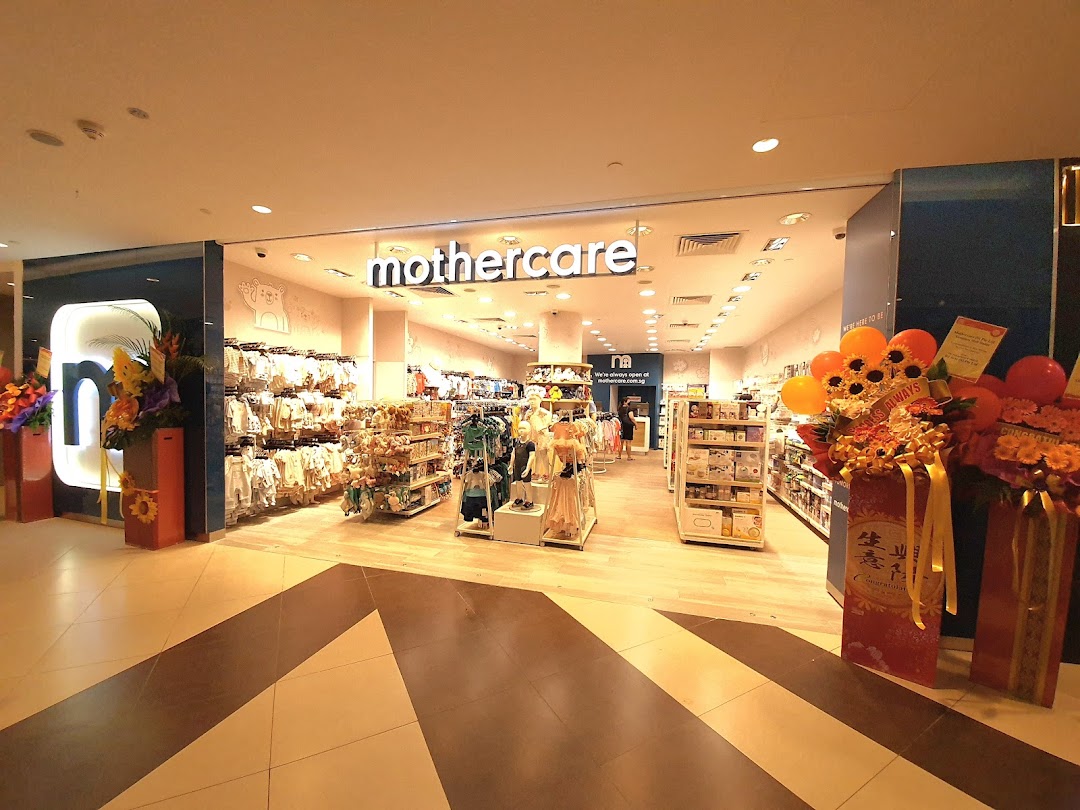 The Mothercare shop entrance at Tampines Mall, showcasing a wide range of baby and maternity products.