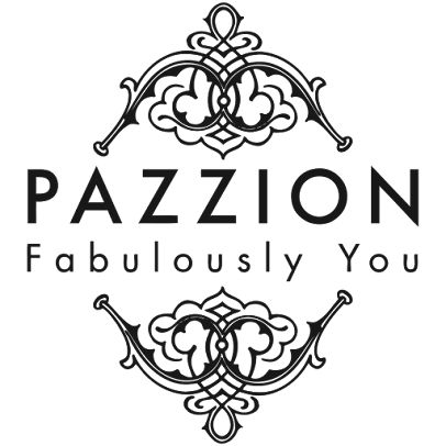 The PAZZION logo featuring its brand name and 'Fabulously You' tagline within an ornate frame.