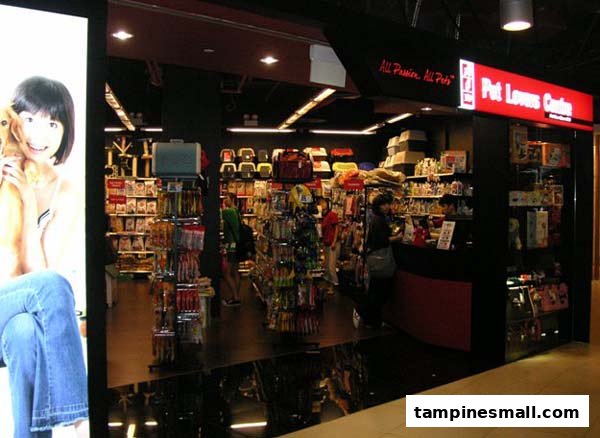 Interior view of Pet Lovers Centre, showcasing various pet supplies and accessories.