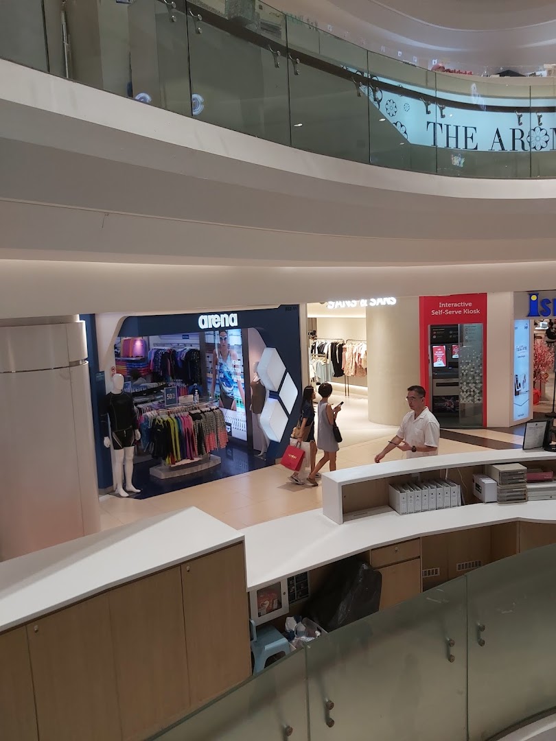View of SANS & SANS and Arena shop fronts within a modern shopping mall.