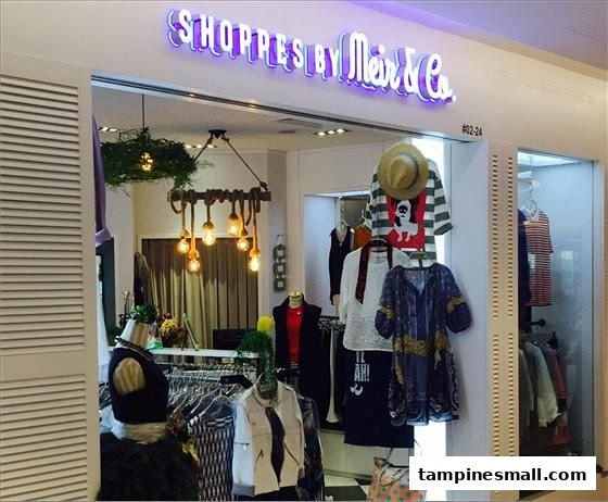 The vibrant entrance of SHOPPES BY Meir & Co. showcasing stylish clothing displays and unique decor.