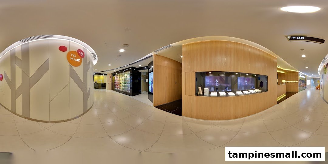 Interior view of The Learning Lab, featuring a reception area, display cases, and a bright, modern hallway.