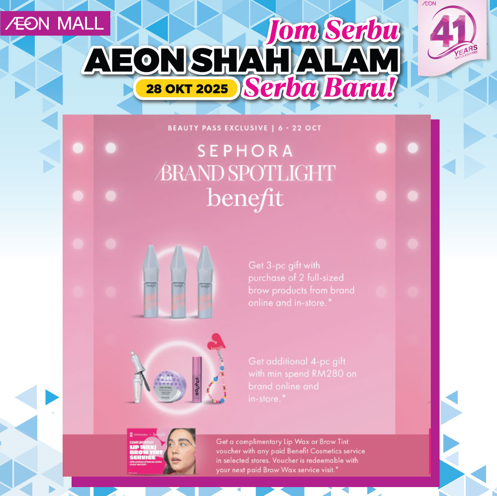 Discover limited-time offers during AEON MALL Shah Alam's celebration.