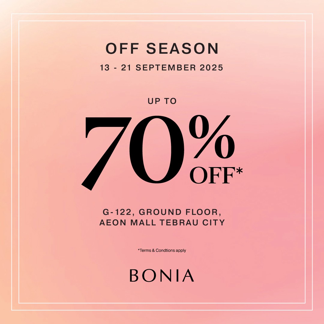 A curated display of BONIA's premium leather goods, stylish footwear, and elegant apparel.