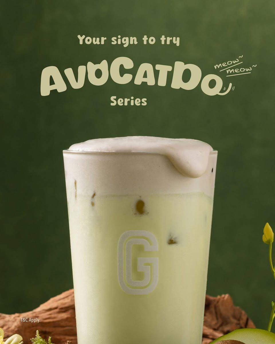 A selection of refreshing GIGI Coffee beverages, highlighting the special promotion