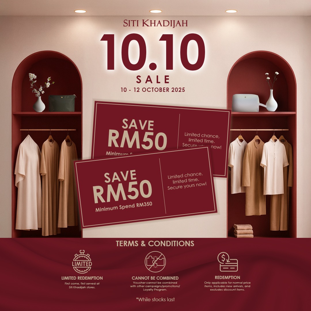 Image showcasing Siti Khadijah's modest wear collection