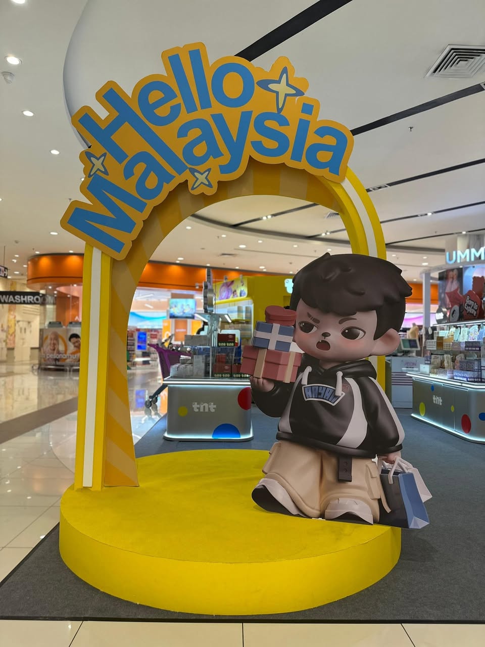 Interior view of the TNT SPACE pop-up store