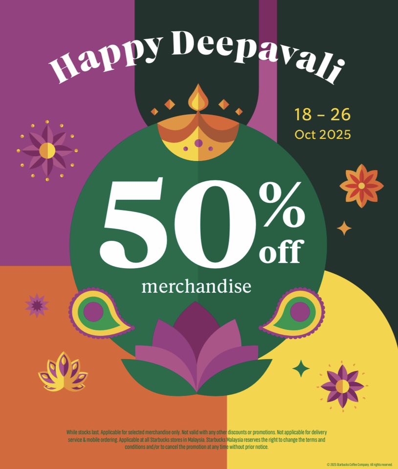 Festive Deepavali treats and merchandise at Starbucks