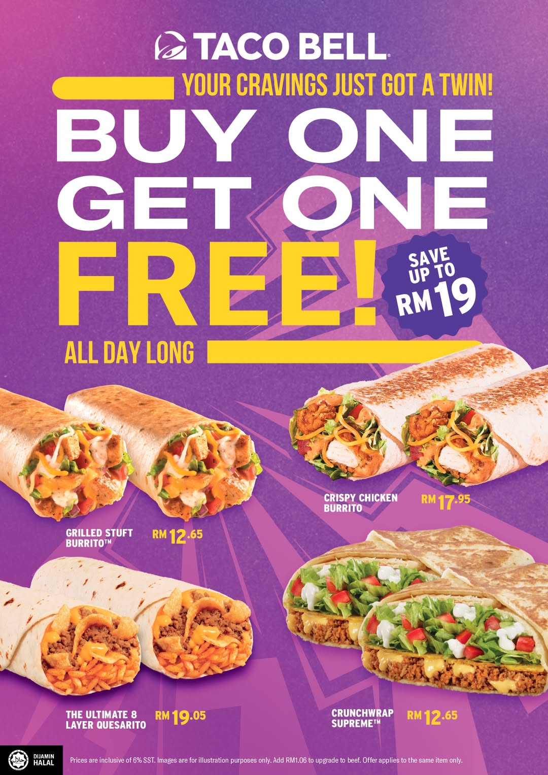 Taco Bell Buy One Get One Free Promotion