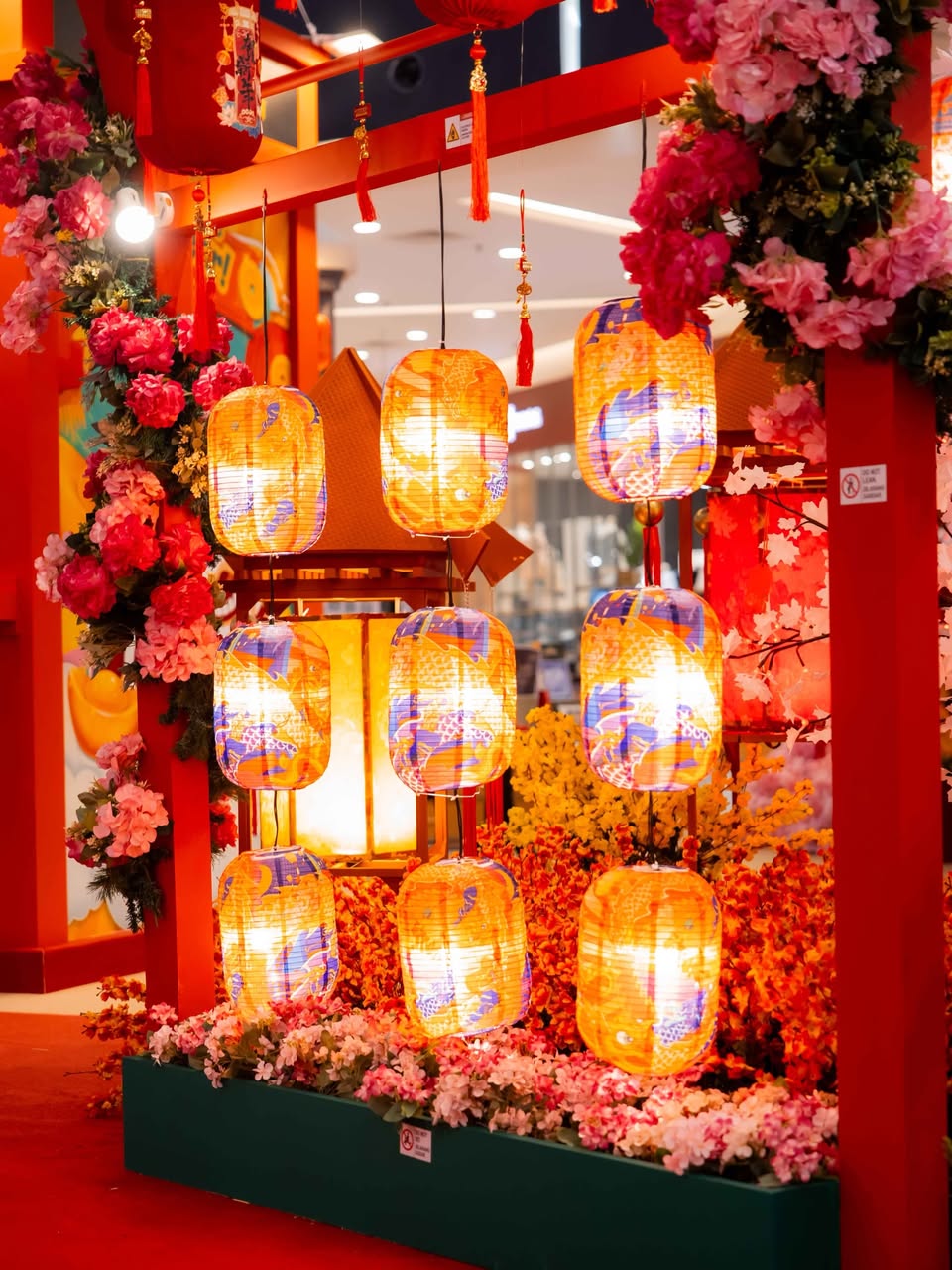 Prosperity Blossom event setup for the Lunar New Year