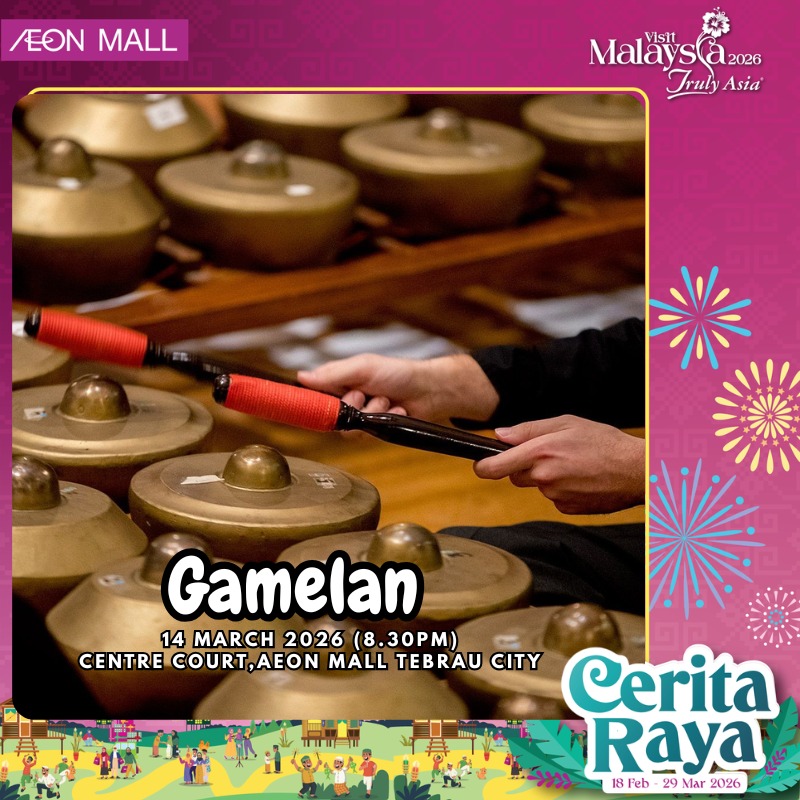 Festive Raya decorations at AEON Mall Tebrau City