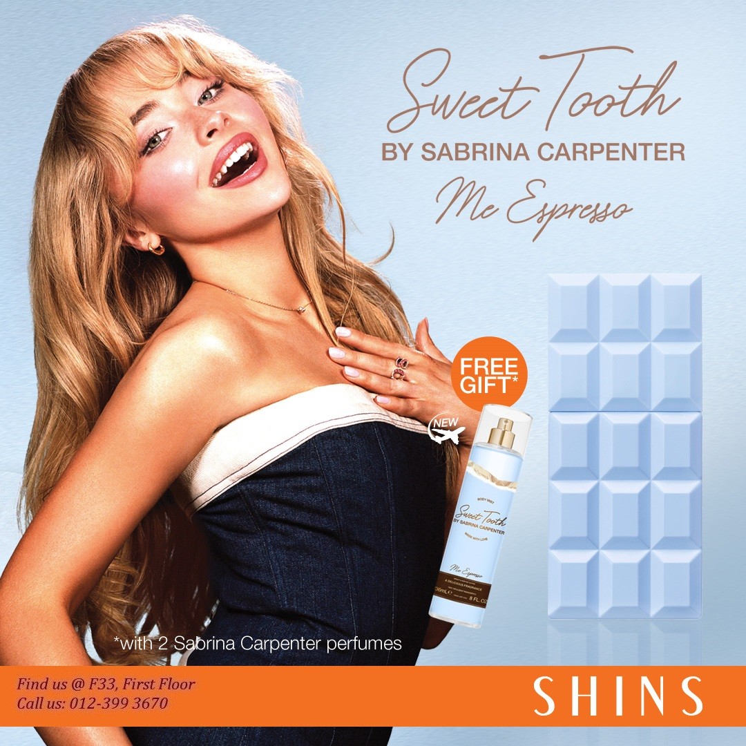 A festive display showcasing Christmas beauty products and gifts, evoking a magical holiday spirit.