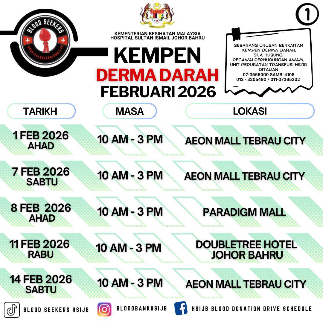 Blood Donation Campaign at AEON Mall Tebrau City