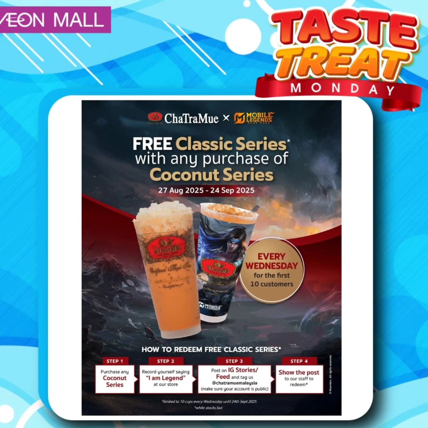 Daily deals advertisement at AEONMALL Tebrau City
