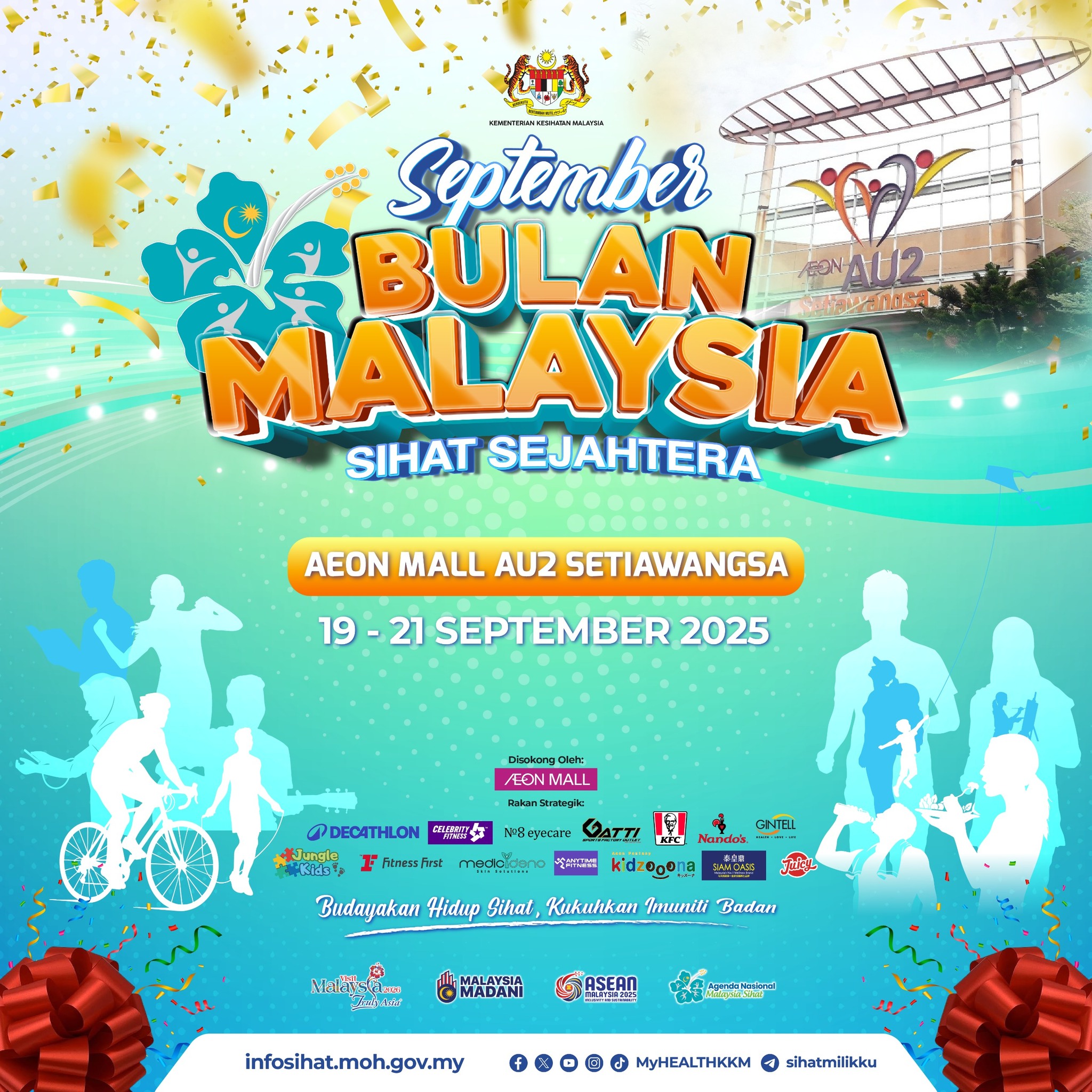 Promotional graphic for Bulan Malaysia Sihat Sejahtera 2025
