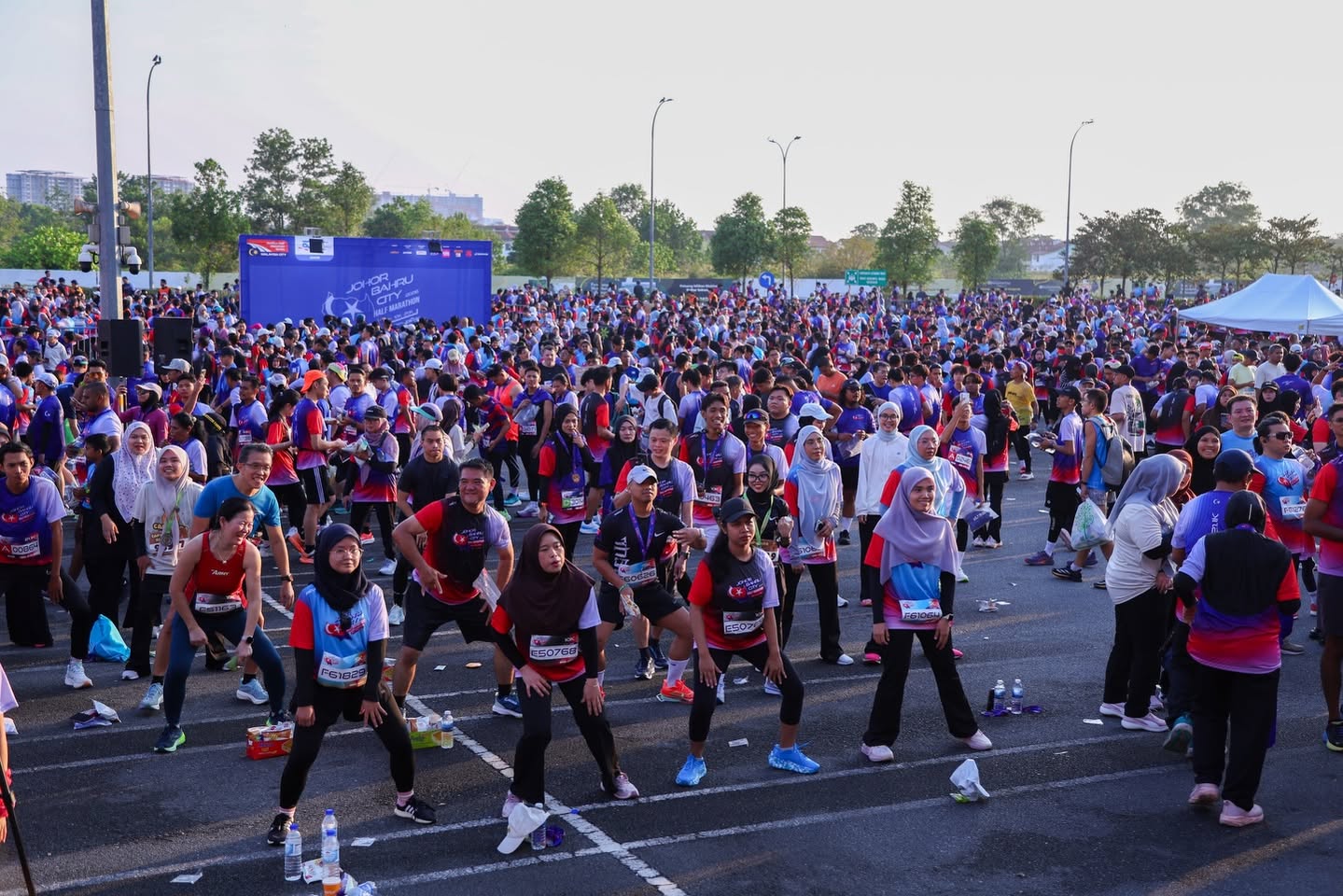 Serious marathoners pushing their limits during the half marathon race.