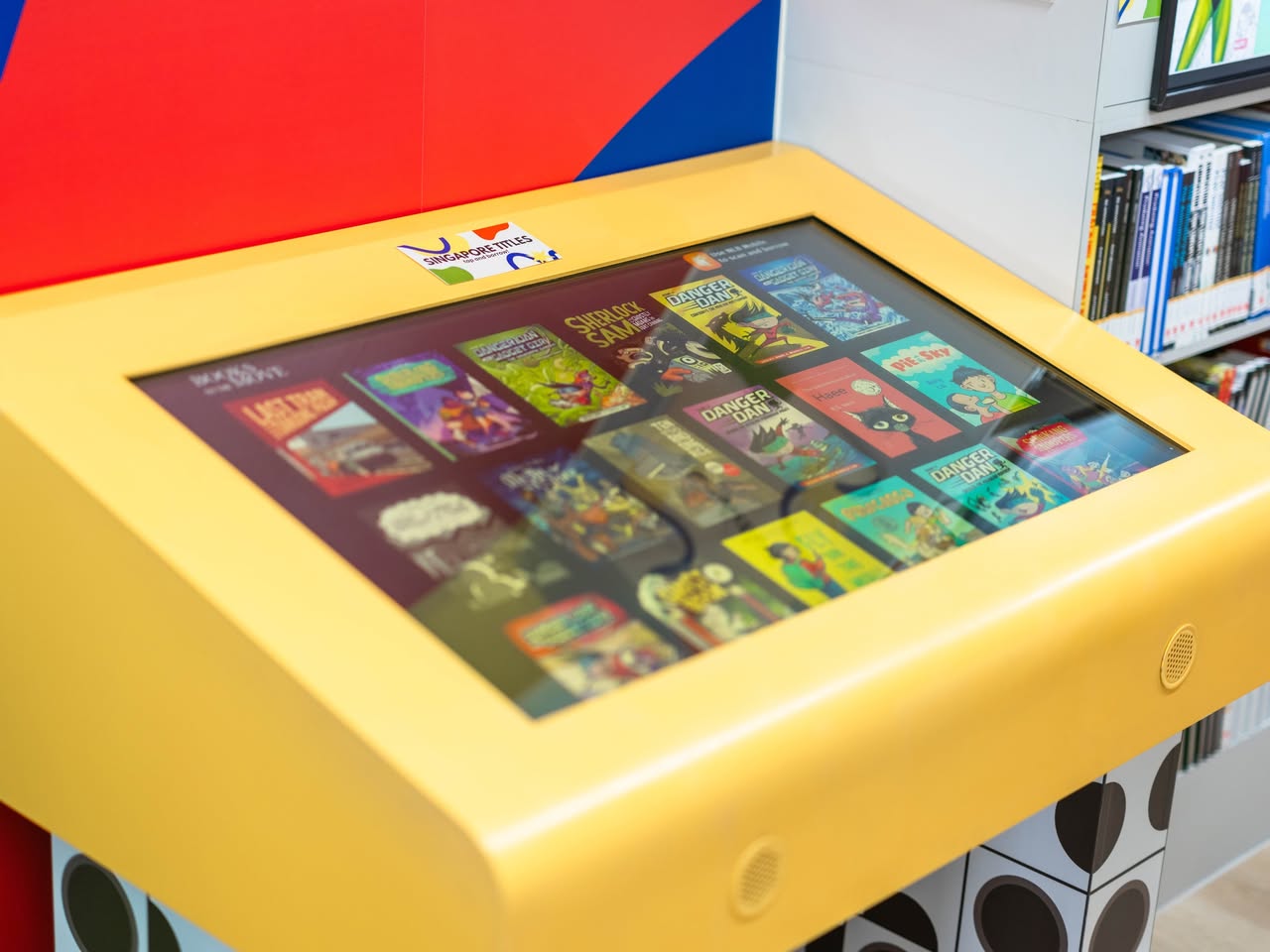 Visitors browsing the self-service collection