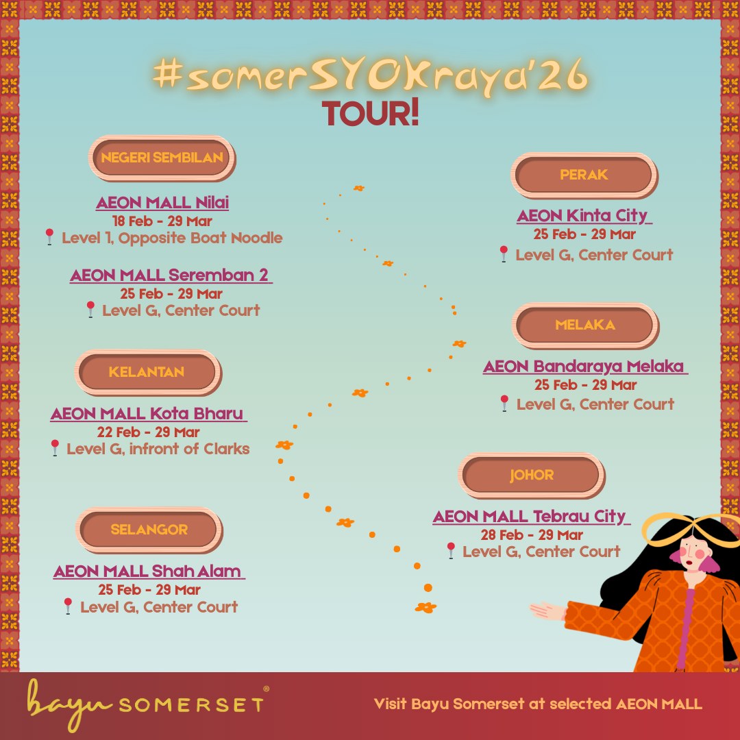 Shoppers browsing the Bayu Somerset pop-up store at AEON MALL