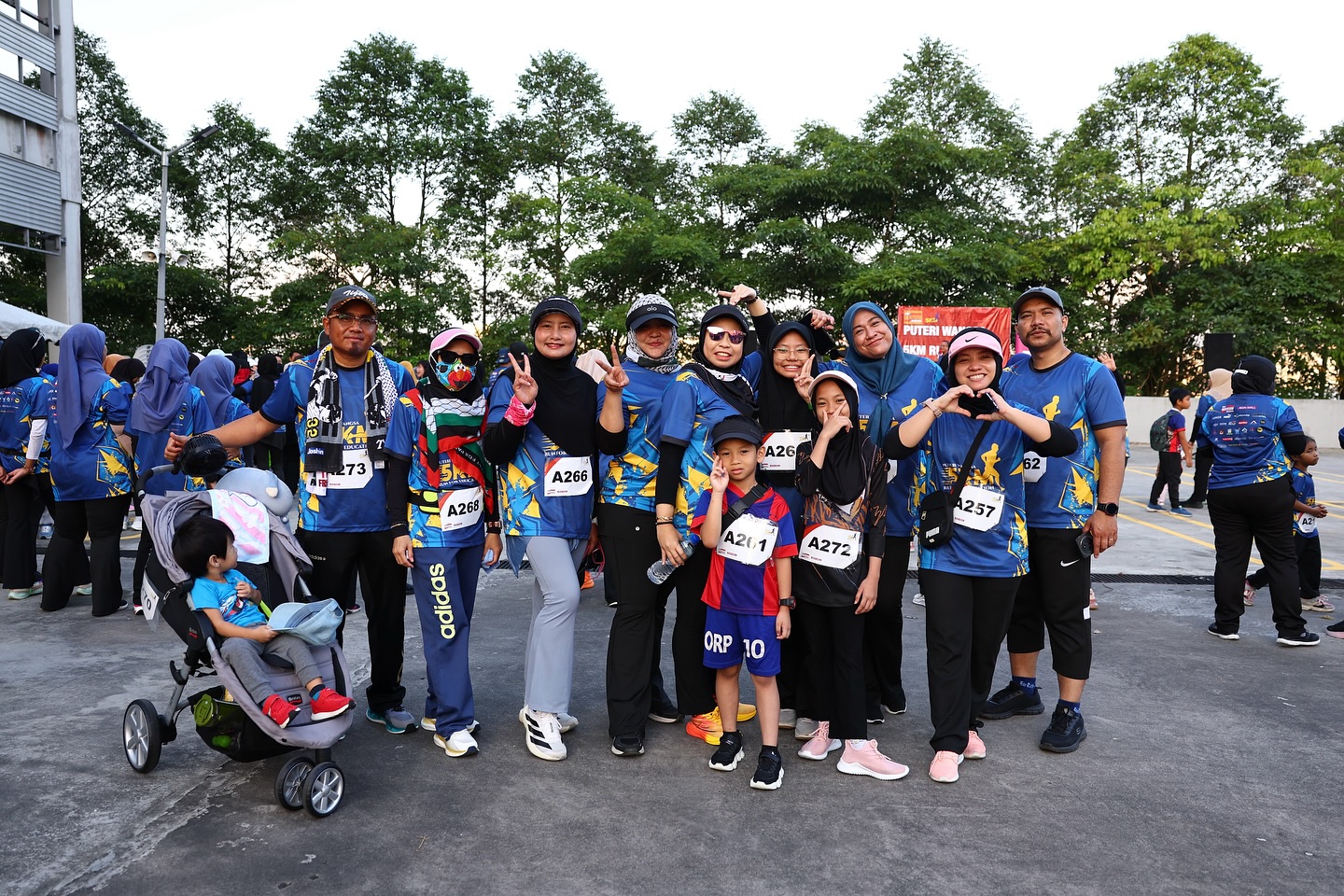 Runners at the starting line of the Run for Education event