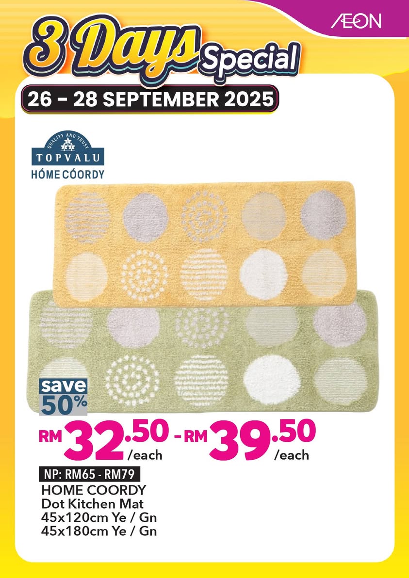 AEON Time Out Day promotional banner with exciting offers
