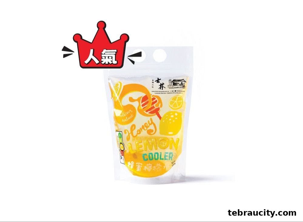 A pouch of Shihlin Taiwan Street Snacks Honey Lemon Cooler with a popular tag.