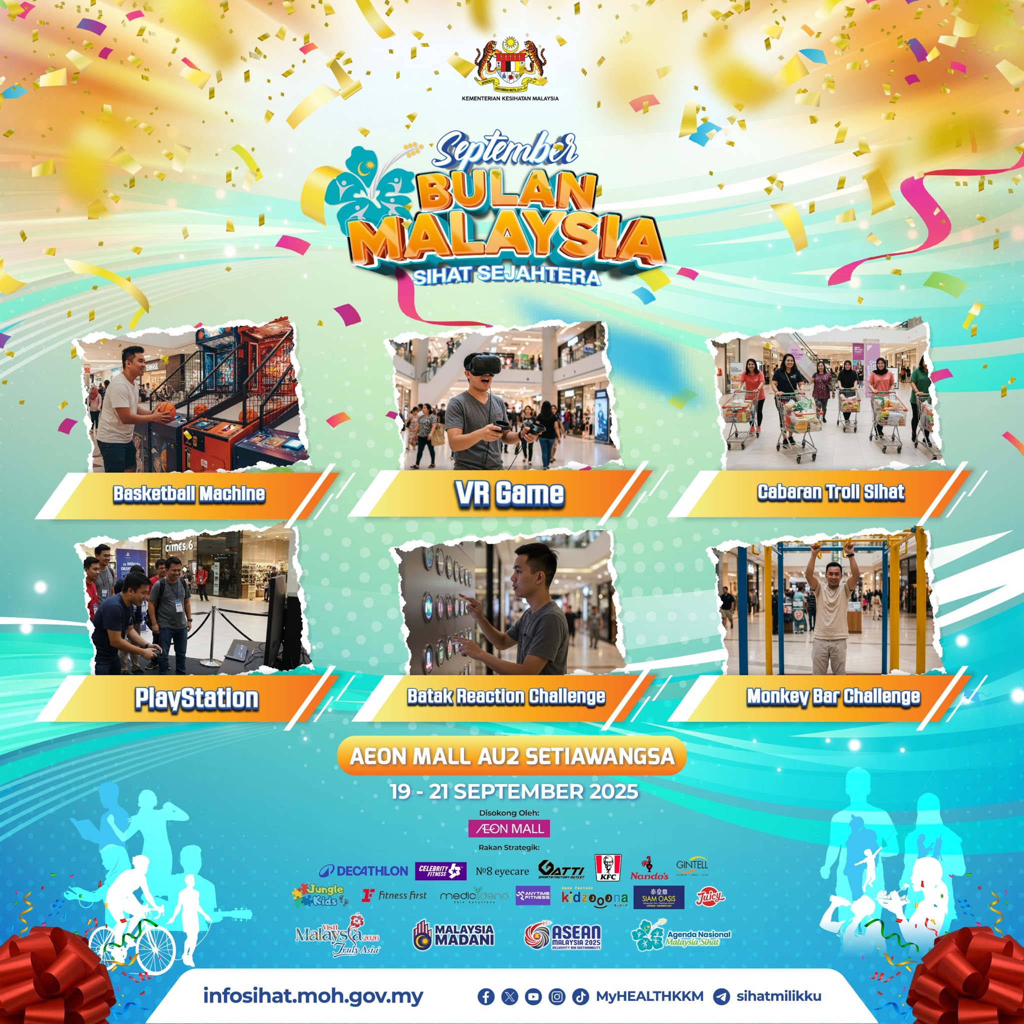 Promotional graphic for Bulan Malaysia Sihat Sejahtera 2025