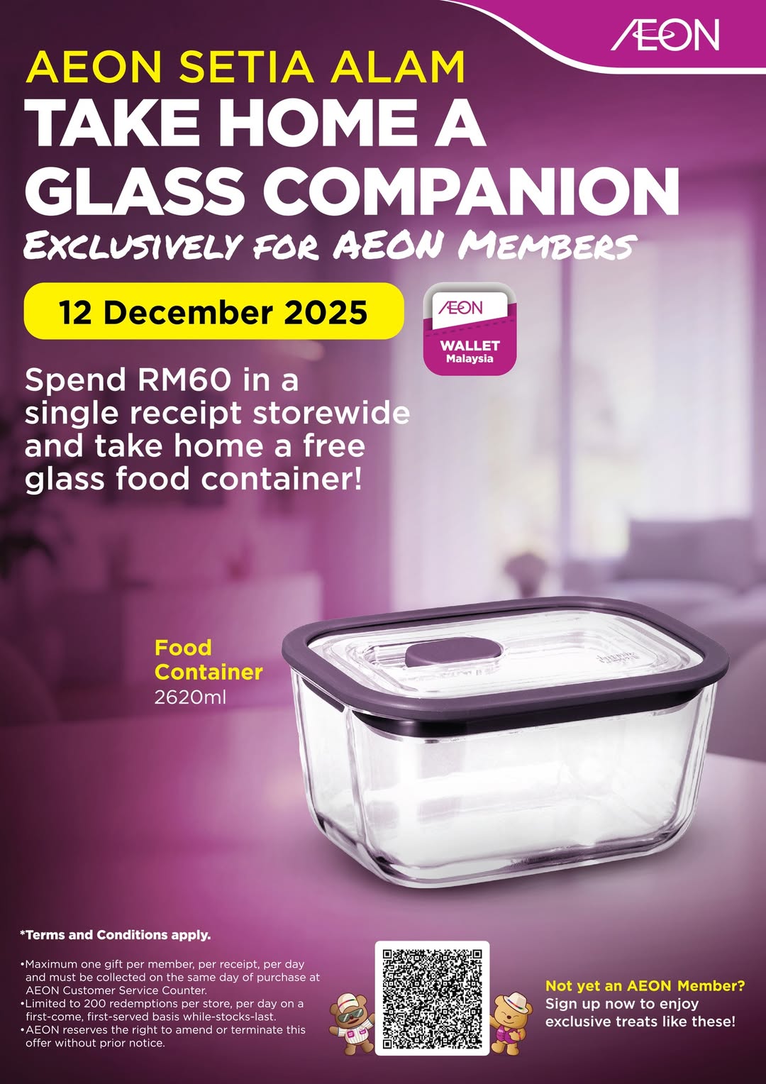 A stylish glass food container, perfect for meals on the go.