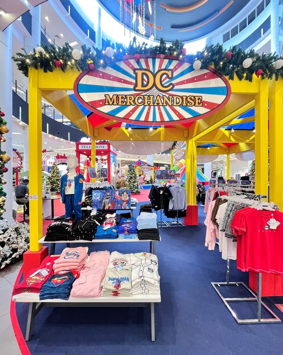 Various DC Comics themed gift items and accessories.