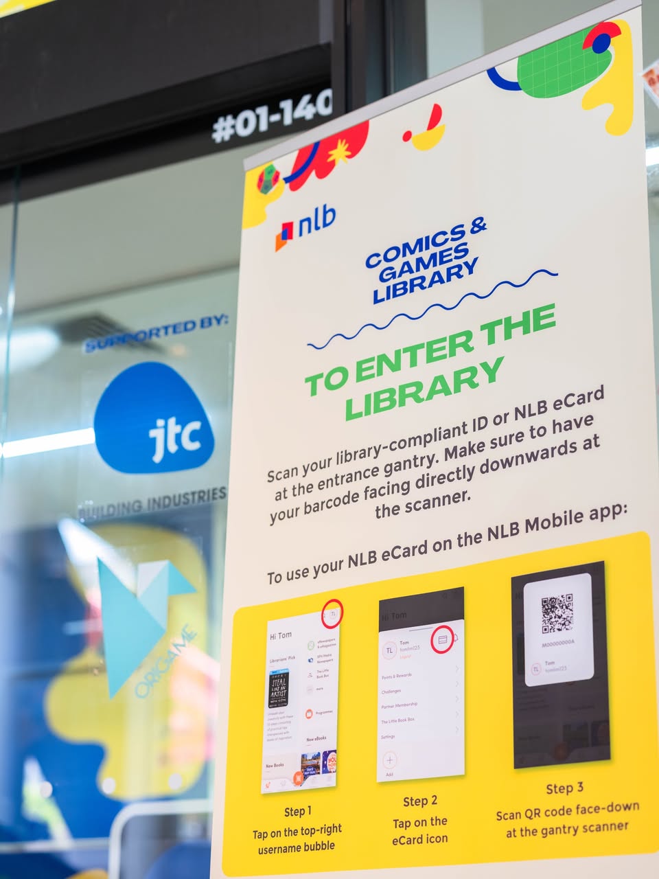 Modern interior design of the Punggol Coast Mall library