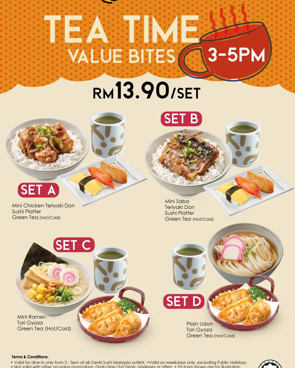 Genki Sushi Tea Time Value Bites Promotion