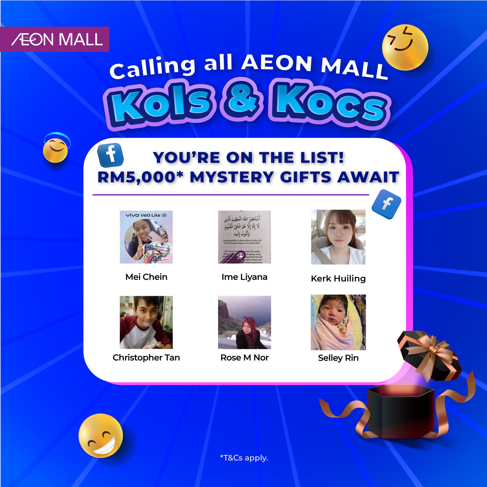 AEON MALL campaign winners announcement graphic